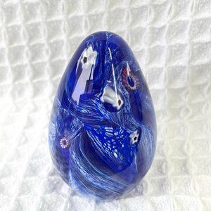 Glass Vintage Hand Blown Glass Paperweight GES 1995